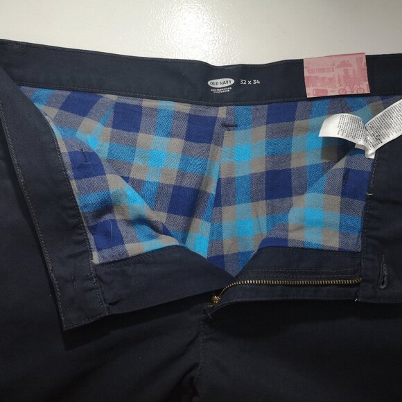 NWT Old Navy Men's Size 32/34 Navy Light Fleece Lined Straight Leg Casual Pants - Picture 5 of 12